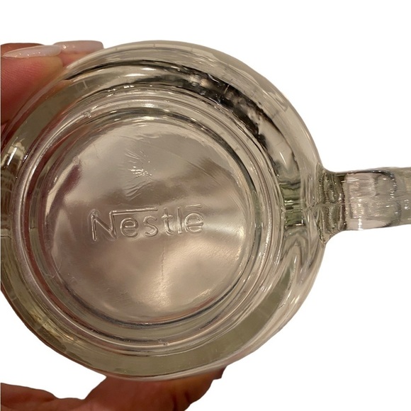 Set of 2 Vintage Nestle Nescafe World Map Globe Etched Glasses Mug Coffee Cups - Picture 12 of 16